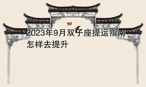 双子座2023年提运指南9月情况 怎样去提升