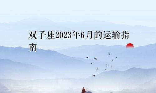 双子座2023年提运指南6月情况 