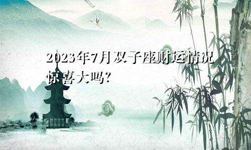 双子座2023年财运7月情况 惊喜大不大？ 　　