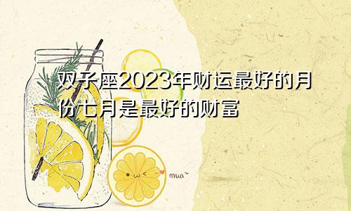 2023年双子座偏财运最好的月份 财运最佳是7月