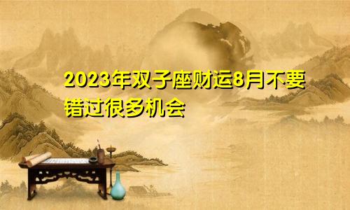 双子座2023年财运8月情况 机会多多不要错过