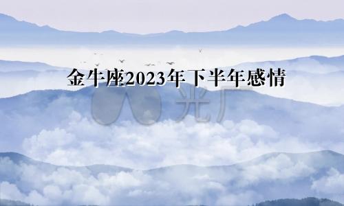 2023金牛座下半年感情