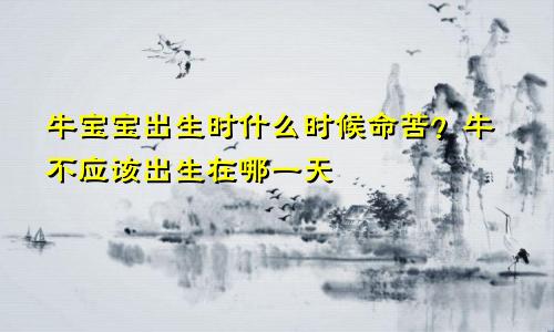 属牛宝宝出生什么时辰命苦 属牛不宜出生在哪天