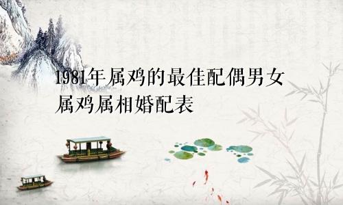 1981年属鸡的最佳配偶 男女属鸡的属相婚配表