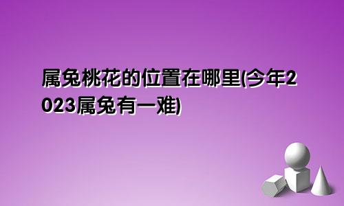 属兔桃花位在什么方位（2023属兔今年有一难）