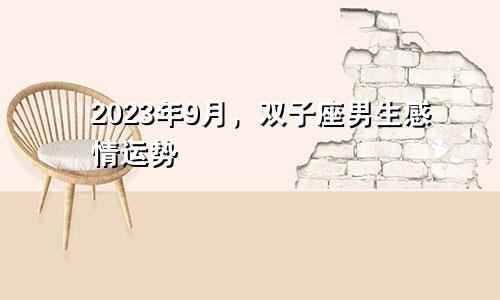 双子座男生2023年9月感情运势