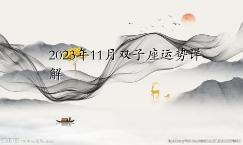 双子座2023年11月运势详解