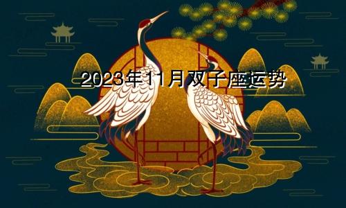 双子座2023年11月的运势