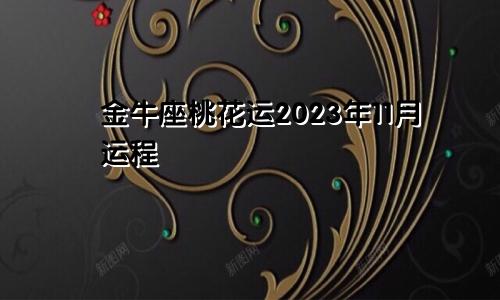 2023年金牛座桃花运11月运程