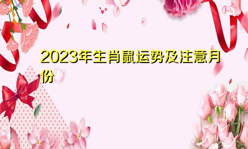 生肖鼠在2023年的运势以及注意月份