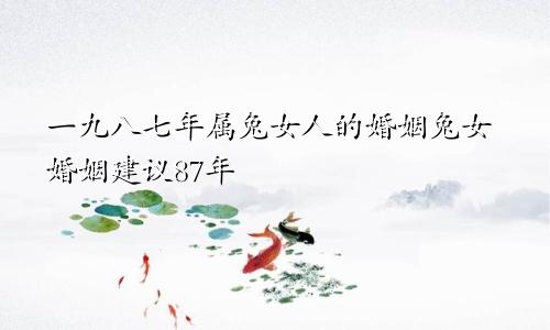 1987年属兔女人的婚姻 87年兔女婚姻建议