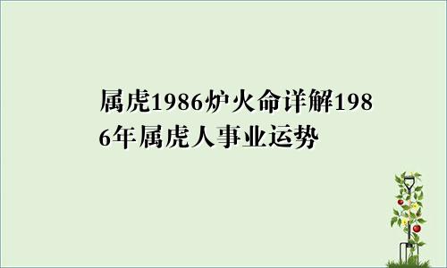 属虎1986炉中火命详解 1986年属虎人事业运势