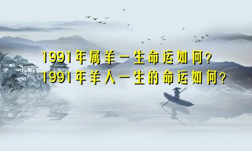 1991年属羊一生命运怎么样 1991年属羊人一生的命运如何