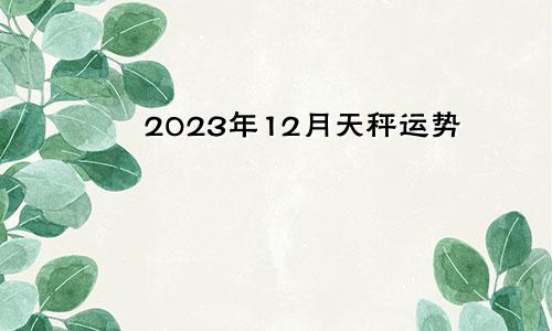 天秤座2023年12月运势情况