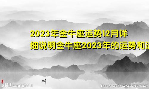 金牛座12月份运势2023年事业,金牛座2023年运势及运程详解