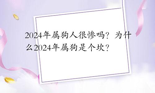 属狗人2024年很惨吗 为什么2024年属狗的是一个坎