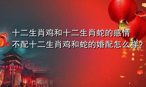 生肖鸡与生肖蛇感情配不配 生肖鸡与蛇的婚配如何