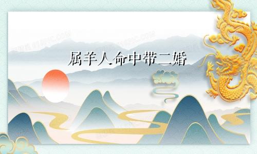属羊人命里带二婚