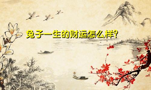 属兔一生财运怎么样