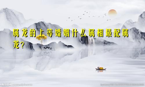 属龙的上等婚姻  属龙和什么属相最配