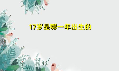 17岁是哪一年出生的