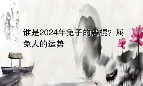 2024年兔的小人是谁 属兔人的运势状况