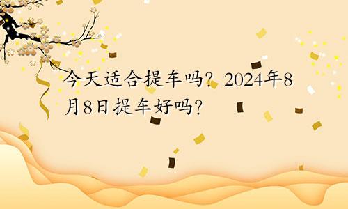 今天适合提车吗 2024年8月8日提车好不好